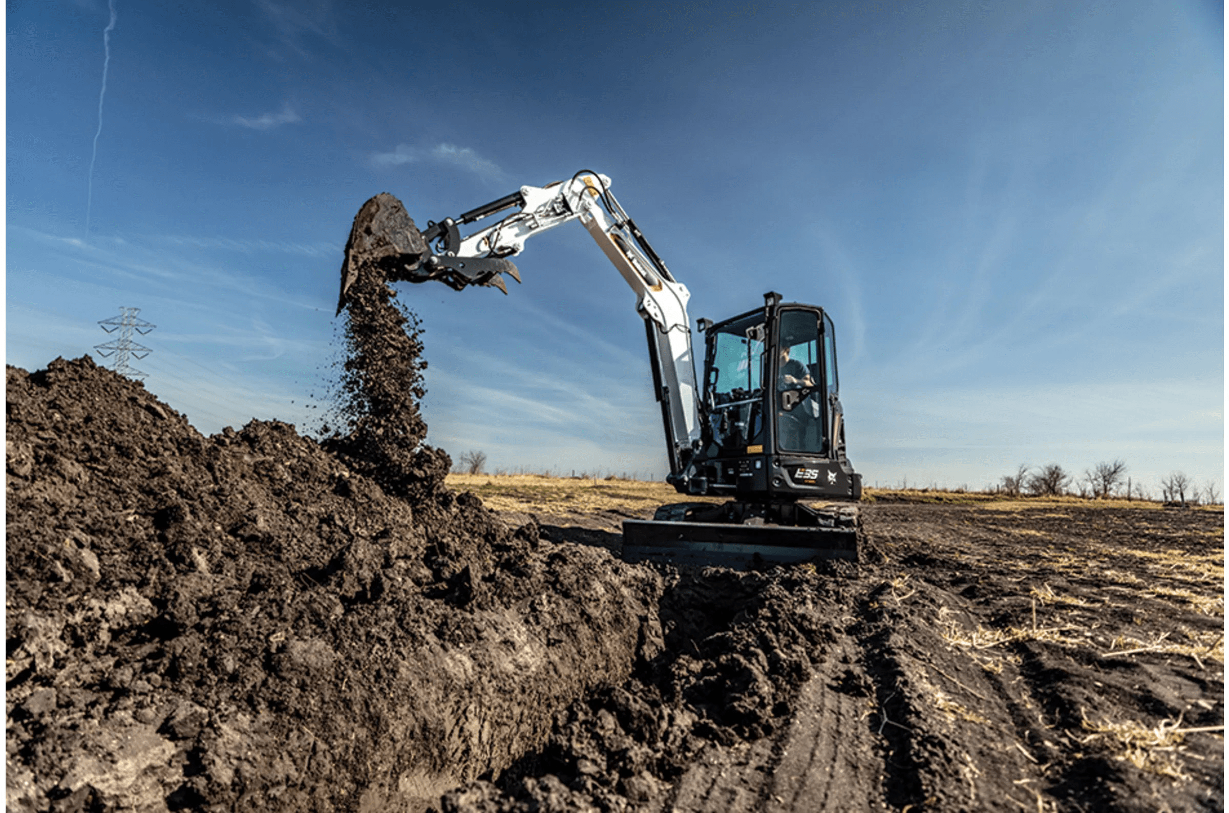 Excavating contractor operating heavy machinery on a construction site.